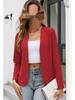 2023 Bestseller Slim Fit Long Sleeve Collarless Cardigan Blazer Jacket