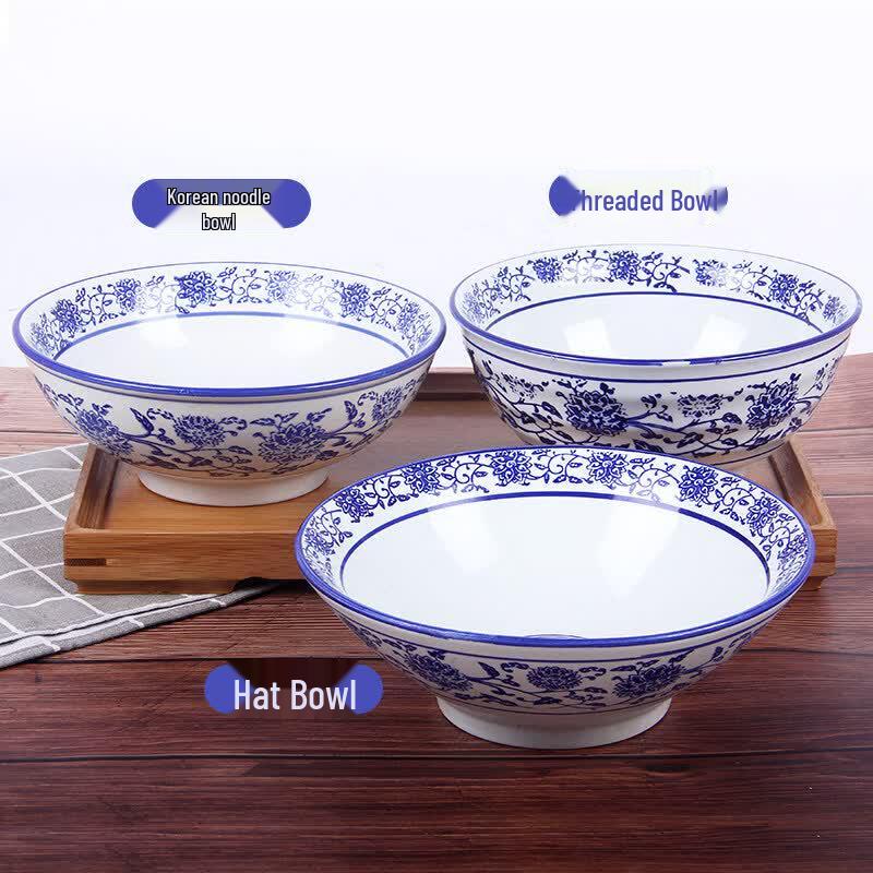 Qinjin Blue & White Porcelain Noodle Soup Bowls