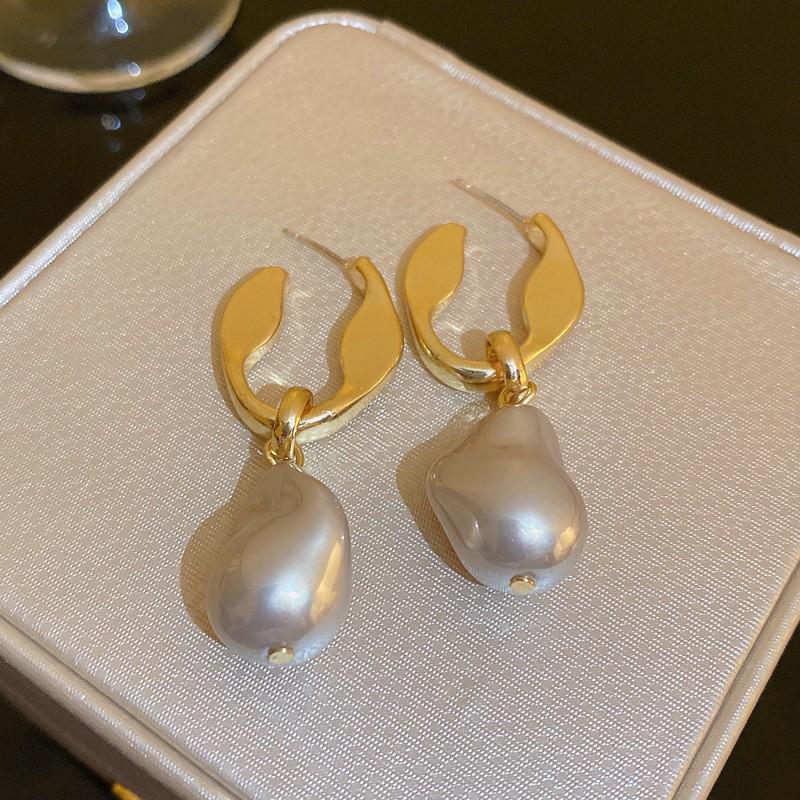 Silver Needle Bohemian Pearl Flower Tassel Earrings - Stylish Personality Design for Women