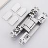 Zinc Alloy Door Hinge Folding 180 Degree Adjustable Cross Hidden Hinge Invisible Cabinet Cupboard Door Hinge