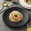 Nordic Style Ceramic Stone Pattern Shallow Dinner Plate