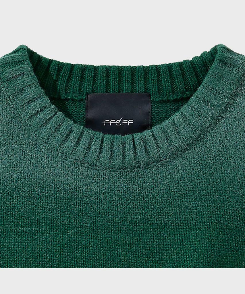 FFEFF STUDIO Vintage Washed Efro Logo Round Pullover (Green)