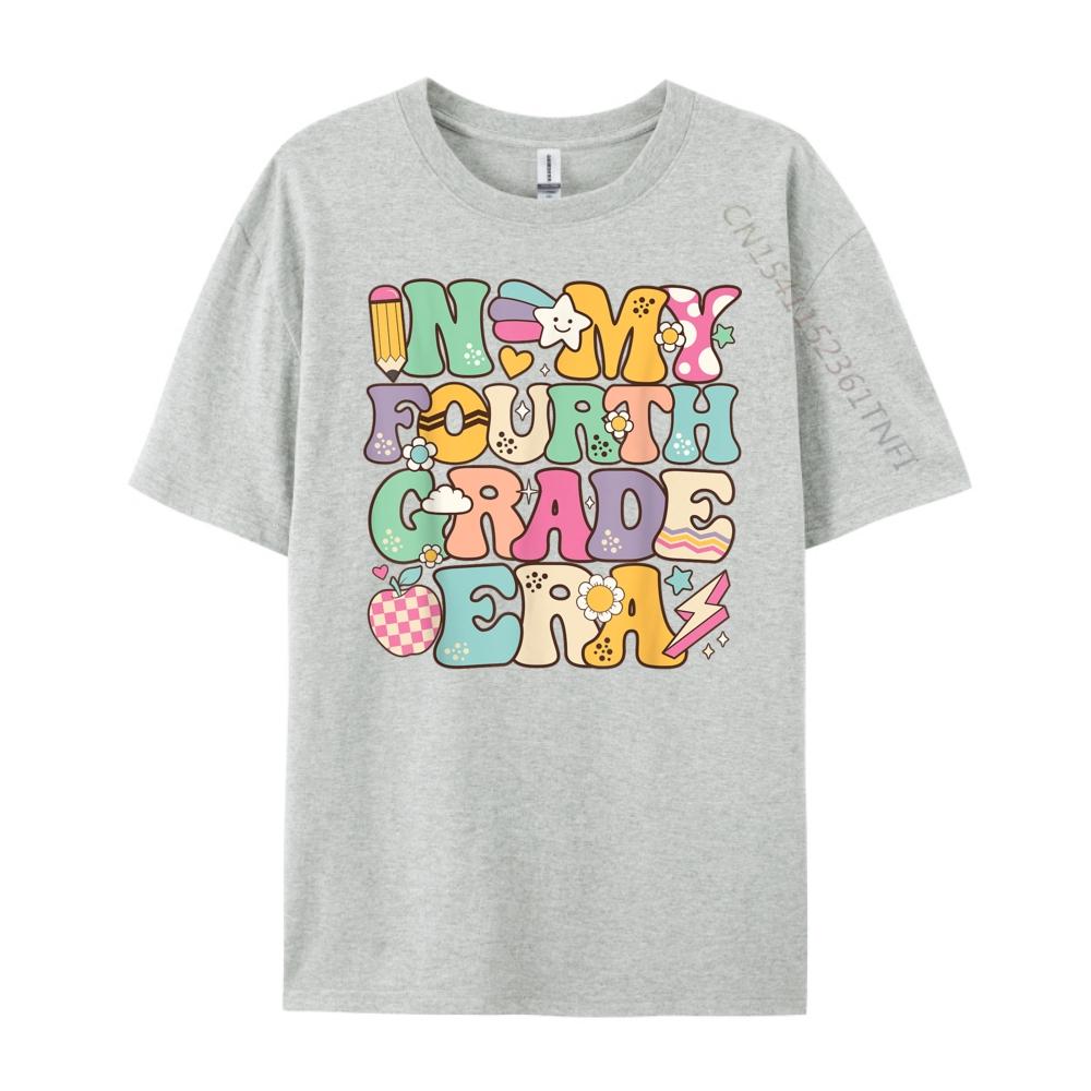 In My Fourth Grade Era Girl Back To School 4th Grade Teacher XS Graphic T Shirts Luxury Brand Creative