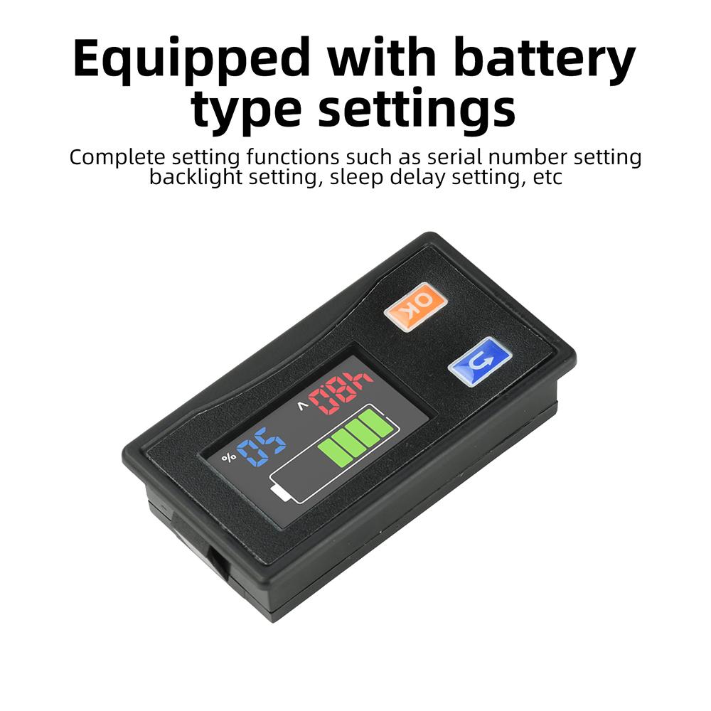 DC 9–120V LCD Digital Voltage Meter and Battery Level Indicator, Universal Power Meter, suitable for electric vehicles, etc.