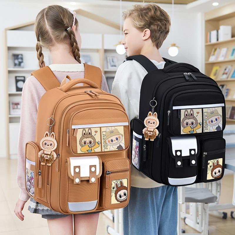 School Bag Cartoon Children's School Bag Primary and Secondary School Students Girls Boys and Girls Lightweight Burden Reduction Large Capacity