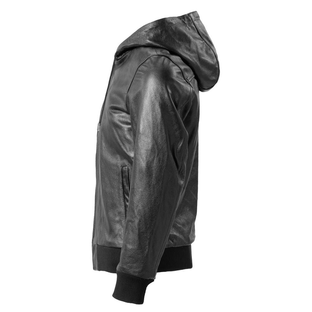 Chinese Size Men Leather Jacket Hooded Soft Natural Cowhide Genuine Leather Coat Hood Man Clothes Spring Autumn Clothing