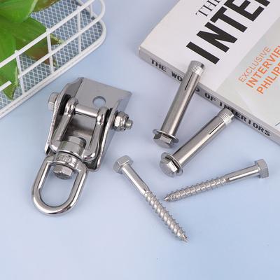 70*40mm Swing Suspension Hook Hanger Stainless Steel Rotatable Hammock Swing Hanger Hook Fixed Plate Hanging Chair Kit Hardware