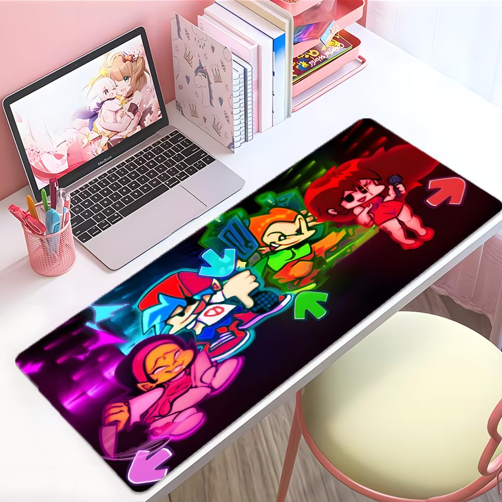 Fun Music Game FFriday Night Funkin Mouse Pad Large Thick Desk Pad Stitched Edges Gaming Mouse Mat For Pc