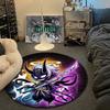 Eclectic Round Halloween Multicolor Rug Pad, Non-Slip Floor Mat for Bathroom