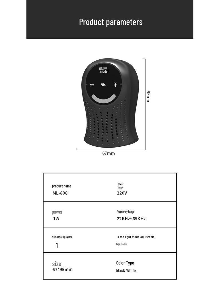 2024 Ultrasonic Multifunctional Smart Home Mouse & Mosquito Repeller