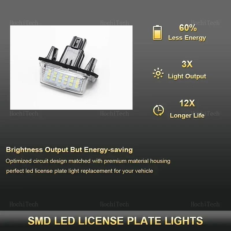 Canbus White For Toyota Yaris/Vitz Camry Corolla Prius C Ractis Verso S LED Number License Plate Light 12V SMD Number Lamp For License Plate Lights 2