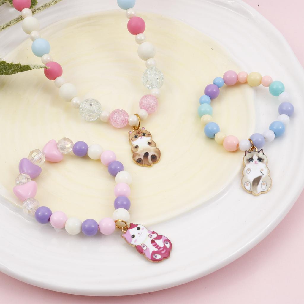 10PCs Cute Cartoon Cat Charms Multicolor Animal Enamel Gold Color Metal Pendants DIY Necklace Bracelets Jewelry Making 25mmx14mm