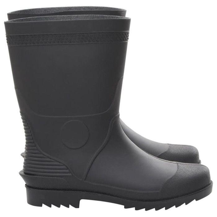 VidaXL Bottes de pluie noir taille 38-46 PVC