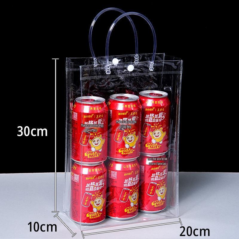 Custom Print PVC Transparent Tote Bag for Weddings and Gifts