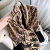 Luxury Brand Autumn and Winter Women New Style Fashion Color Matching Print Silk Scarf Lady Popular Headcloth Beach Shawl