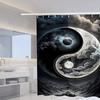 Chinese Taiji Yin Yang Eight Diagrams Shower Curtain for Bathroom Accessories Folding Partition Curtains Bath Bedrooms Quarto