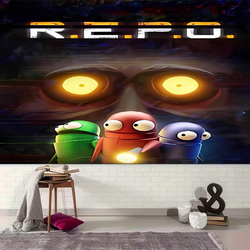 1pc Game R.E.P.O Tapestry, Living Room, Bedroom, Office, Party Decor, Ideal Festive Gift