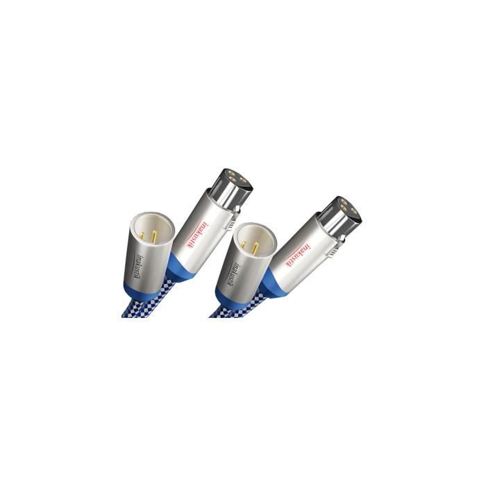 Câble audio xlr - in-akustik - premium - 1,5 m - double blindage - couleur bleue