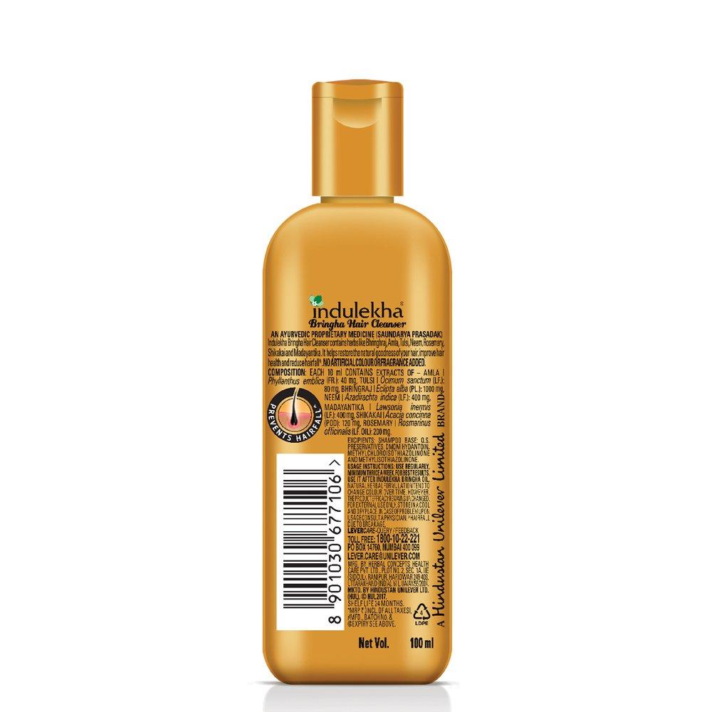 Shampooing Ayurvédique Indulekha Bringha Anti-chute - 100ml - Ingrédients Naturels (Amla, Shikakai...) - Neuf