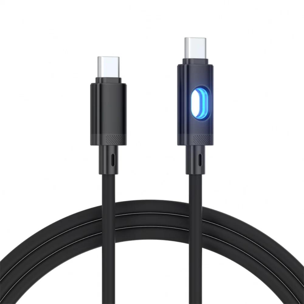 PD 60W USB Type C To Type C Cable Fast Charging Charger Data Cord USB A To Type C Led Indicator Light Quick Charge Cable