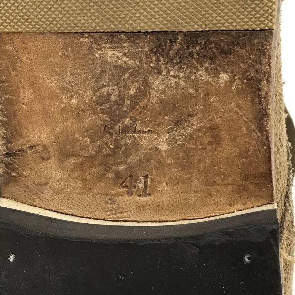 H by Hudson Nubuck Leather Side Zip Boots 25.5 Beige(USED)