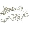 10PCS Craft Alloy Open Back Bezel Charms 40x24mm Small  Charm Diy Geometric Hollow Frame for Jewelry Making