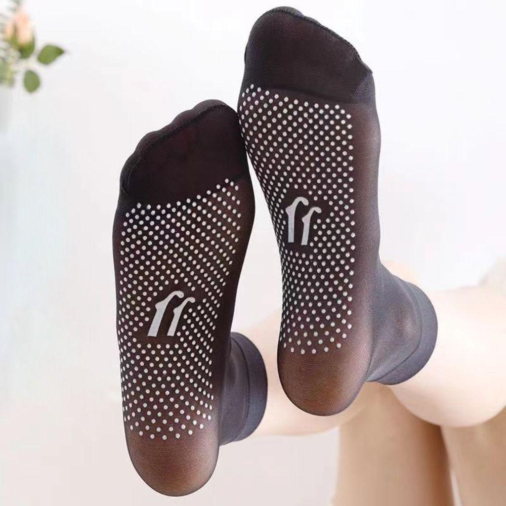 Non-Slip Ankle Socks Breathable Silk Sheer Ankle Socks New Crystal Glass Silk Socks