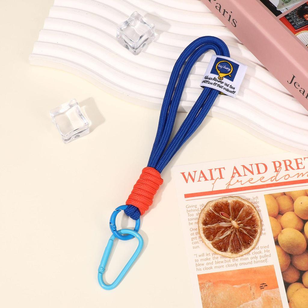 Wrist Style Colorblock Keychain Lanyard: Anti-Lost Short Backpack or Phone Pendant for Men & Women
