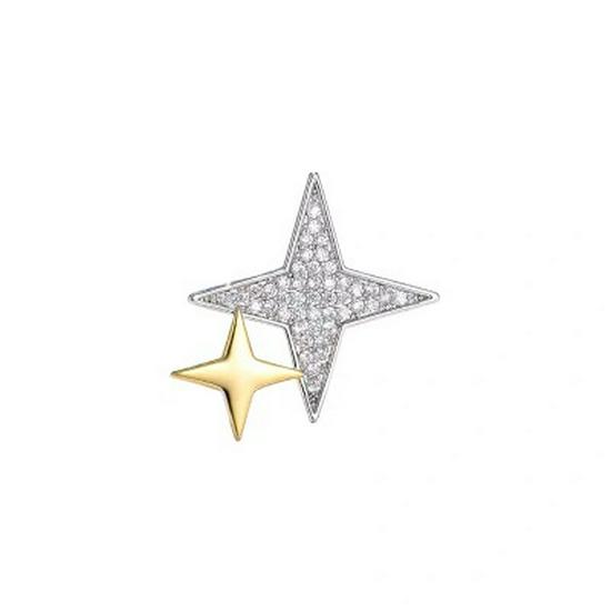 

Cross Star Unisex Zircon Lapel Brooch - Anti-Exposure Pin