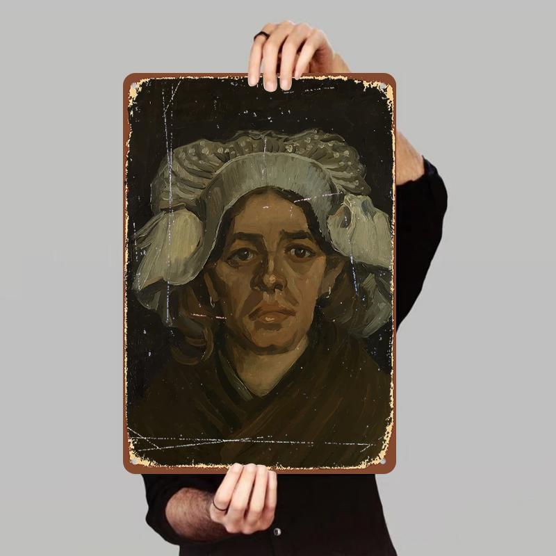 

Vintage Portrait Metal Iron Painting European Classical Art Home Decor Wall Hanging 7.9x11.8In(20x30cm)