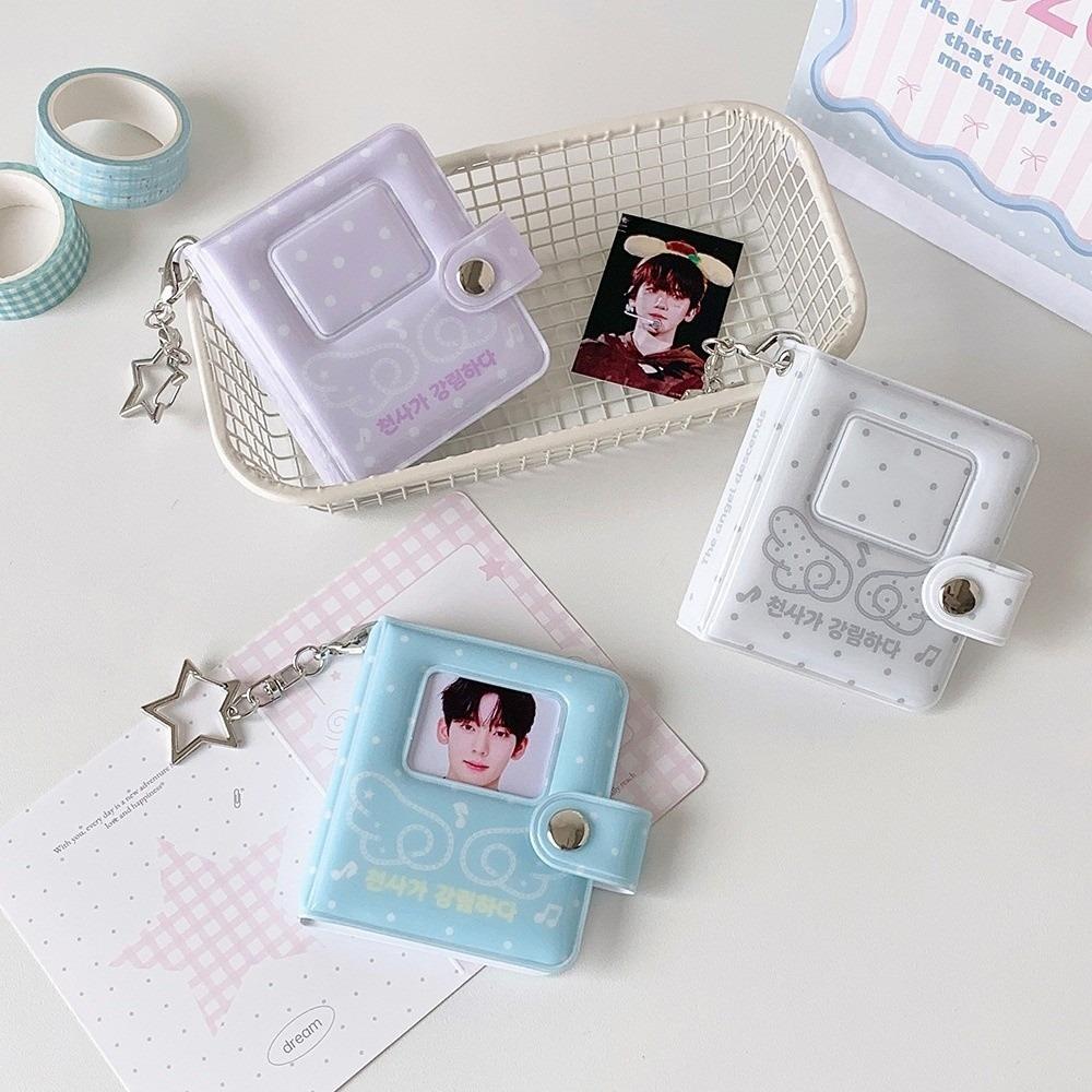 2-Inch Mini Photo Album Angel Wings Card Storage Book Kawaii Photocard Binder  Bag Decoration