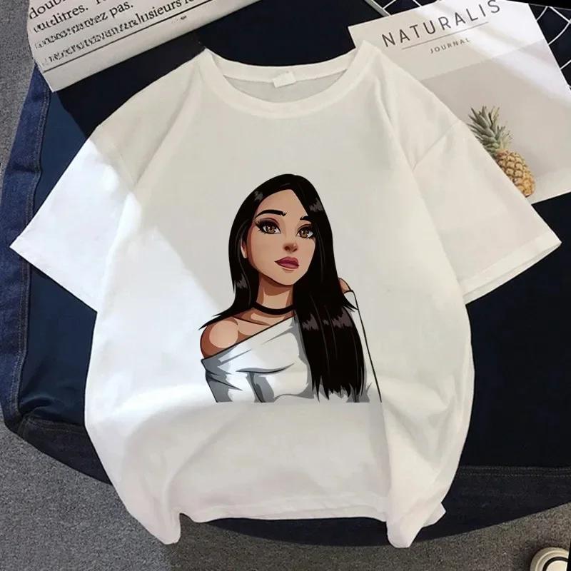 

Kobiety Ariana Grande niebezpieczna kobieta Harajuku koszulka z nadrukiem topy moda letnia koszulka z krótkim rękawem dziewczyna 3XL