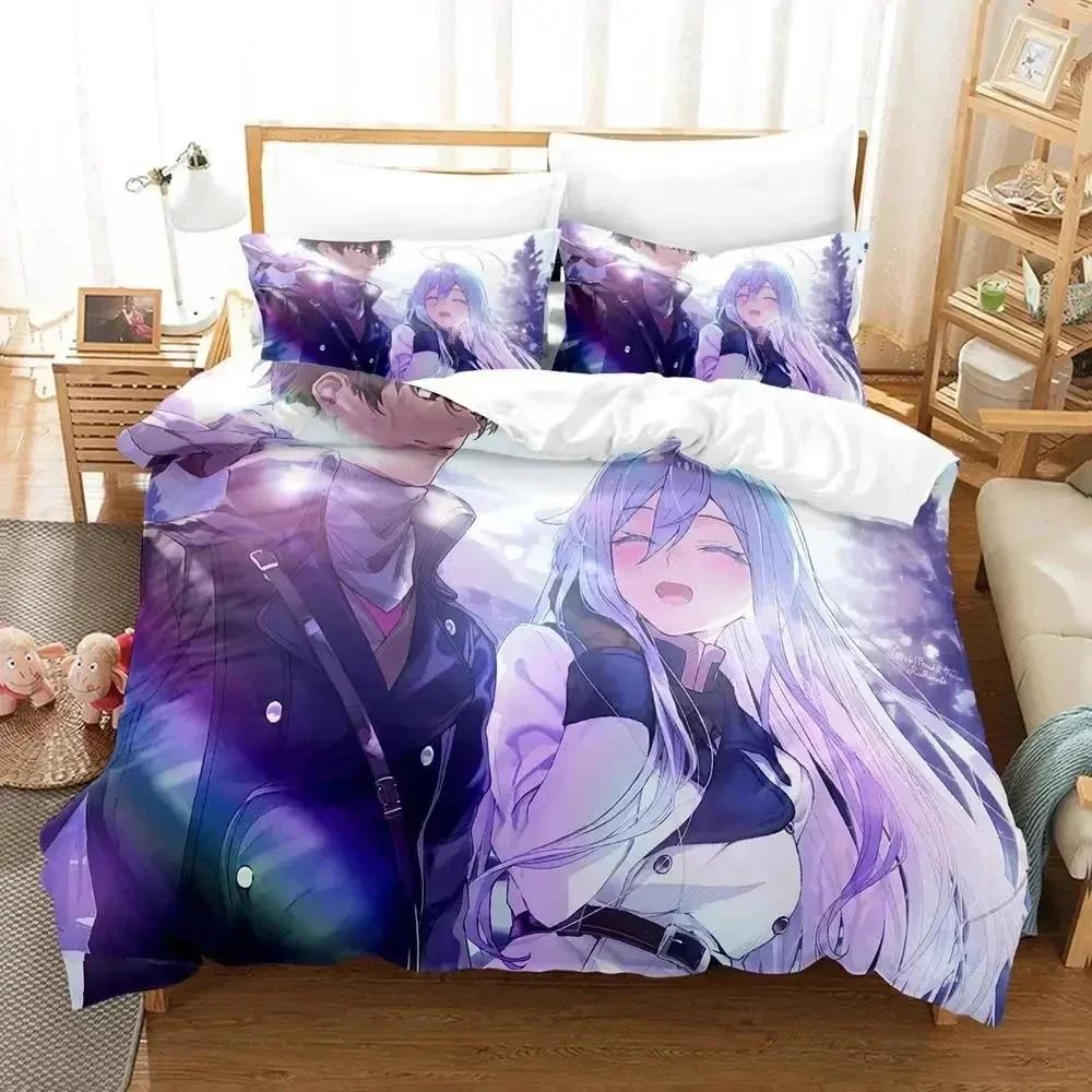 Anime 86 Eighty Six Bettwäsche Set Bedrucktes Bettset mit Kissenbezug Bettdeckenbezug Weich Queen King Size Bettwäsche Zuhause Jungen Erwachsene