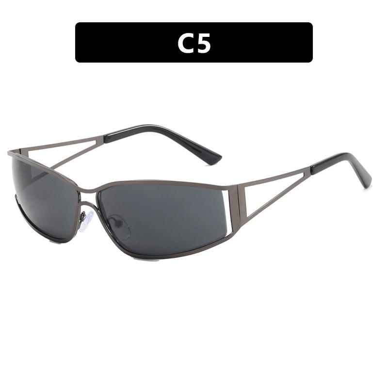 

Женские солнцезащитные очки, защита от солнца, защита от ультрафиолета, модные индивидуальные ретро Y2g, полые солнцезащитные очки, уличные очки вогнутой формы, дорожные очки