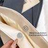 Trendy PU Leather Bucket Bag Magnetic Closure Soft Underarm Bag Large Capacity Shopping Bag Daily Outing