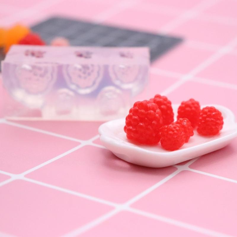 Flexibele Voedselveilige Siliconen Bessen Vorm Geschikt voor Eenvoudige Miniatuur Voedsel Creaties in Hars Kunst en Sieraden Maken