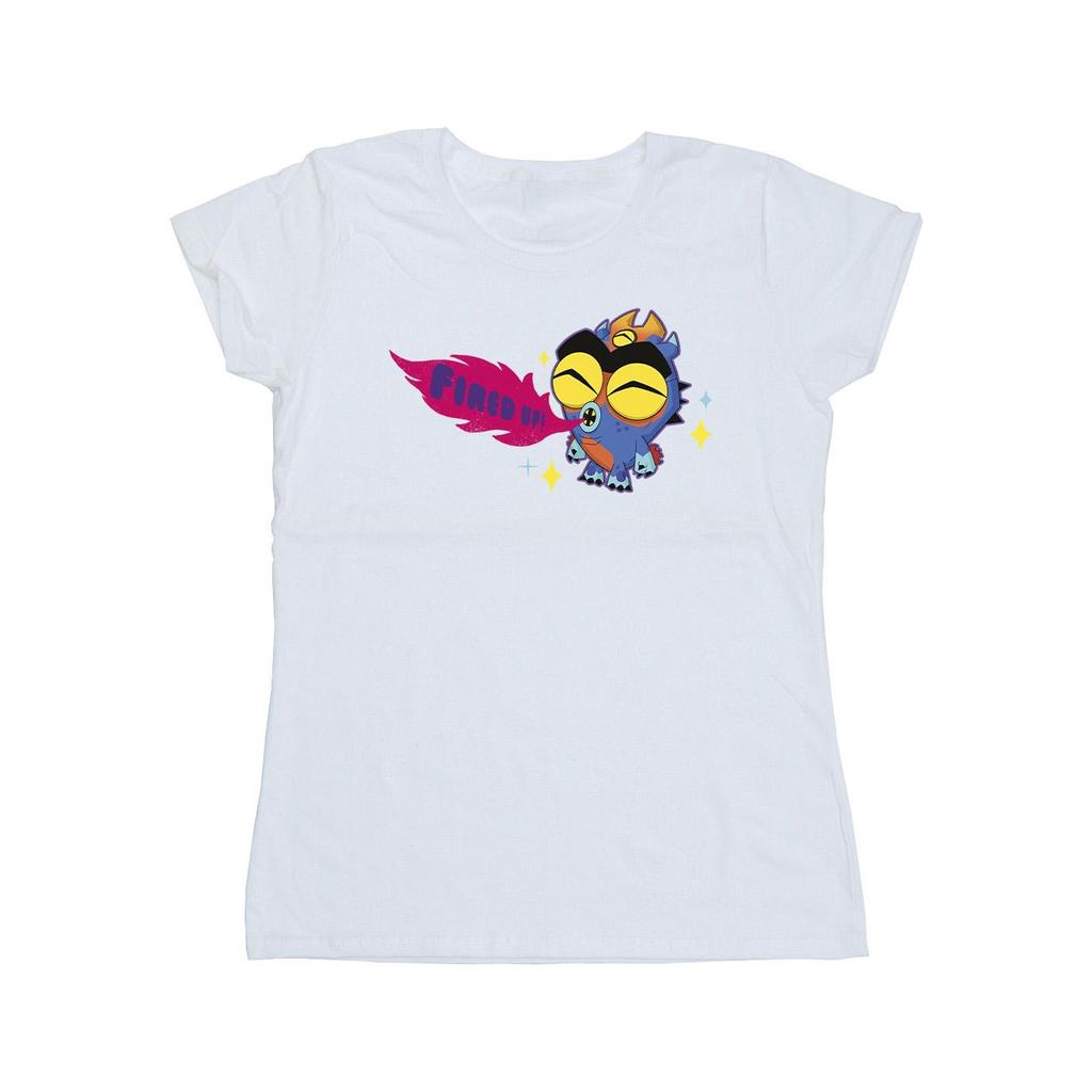 Disney Damen/Damen Big Hero 6 Baymax Fred Fired Up Baumwoll-T-Shirt