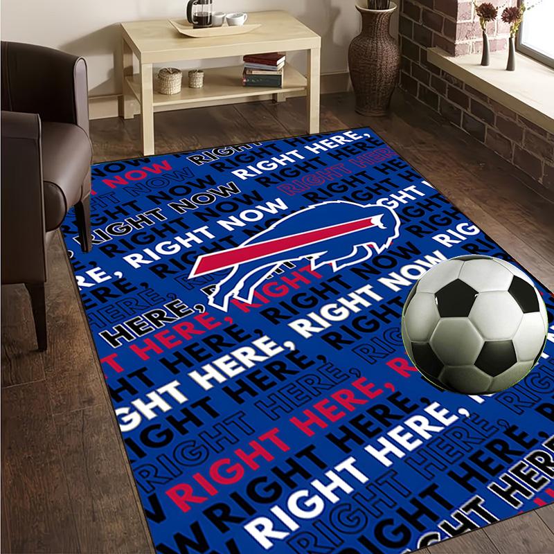Bills Logo Rug Office Carpet Non-Slip Mat, Chair Rug Floor Covering for Gaming, Bedroom, Living Room , Home Decor Christmas Gift