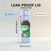 1PC Cowboy Dinosaur Cartoon 750ml Color Plastic Sports Water Bottle Leakproof Flip Straw Lid Suitable for Sports Office Home Use