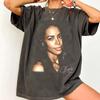 Aaliyah Vintage Bootleg T-Shirt, Aaliyah Homage Graphic Unisex Tee 2026 Summer Men's and Women's Cotton T-shirt