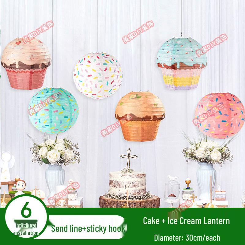 Spring Tropical Fruit Party Ceiling Decorations: Pineapple, Strawberry, Apple, and Grape Honeycomb Balls