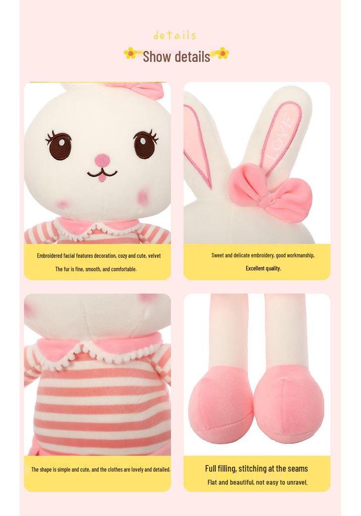 Adorable Princess Rabbit Plush Toy Couple Doll Cushion Gift for Girlfriend - Valentine's Day & Qixi Festival