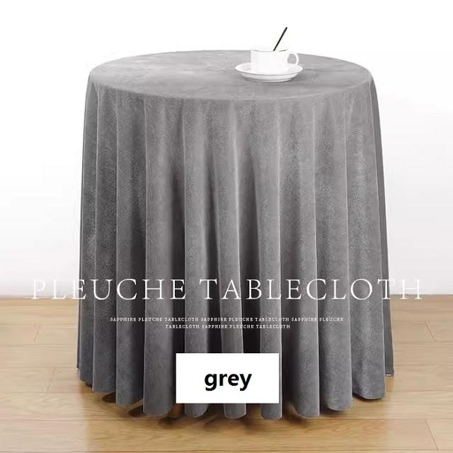 Runder Samt-Tischdecke 100 - 200 cm - Flecken- und Knitterbeständig Waschbare Runde Tischdecke, Polyestergewebe Tischdecke