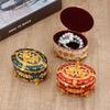 Oval Rose Enamel Box European Style Antique Storage Case Earring Display Box  Ring Organizer