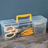 Multipurpose Transparent Organiser Box For Home Repair Tool Easy Carry Handle And Plastic Construction Toolbox