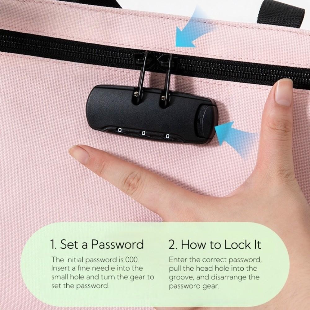 Canvas Bill Money Bag with Lock Zip Closure Security Document Bag Outdoor Activities
