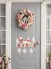 Christmas Decorations with Bells and Snowflakes Creative Pendants Home Dining Room Christmas Wooden Crafts Door Hanging