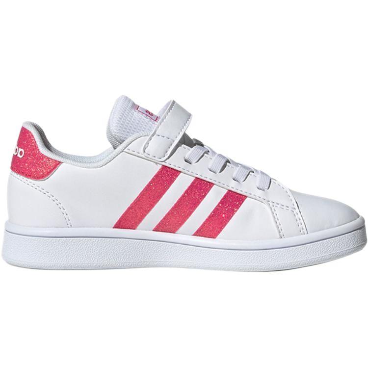 Adidas Neo GRAND COURT Abrasion Resistant Low top Kids' Skateboarding Shoes White Children Aged 3 7 Years Old EG3811