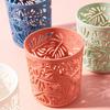 Creative Hollow Leaves Pencil Pot Holder Brush Storage Container Desk Organizer Plastic Stationery Pen Holder Office Supplies