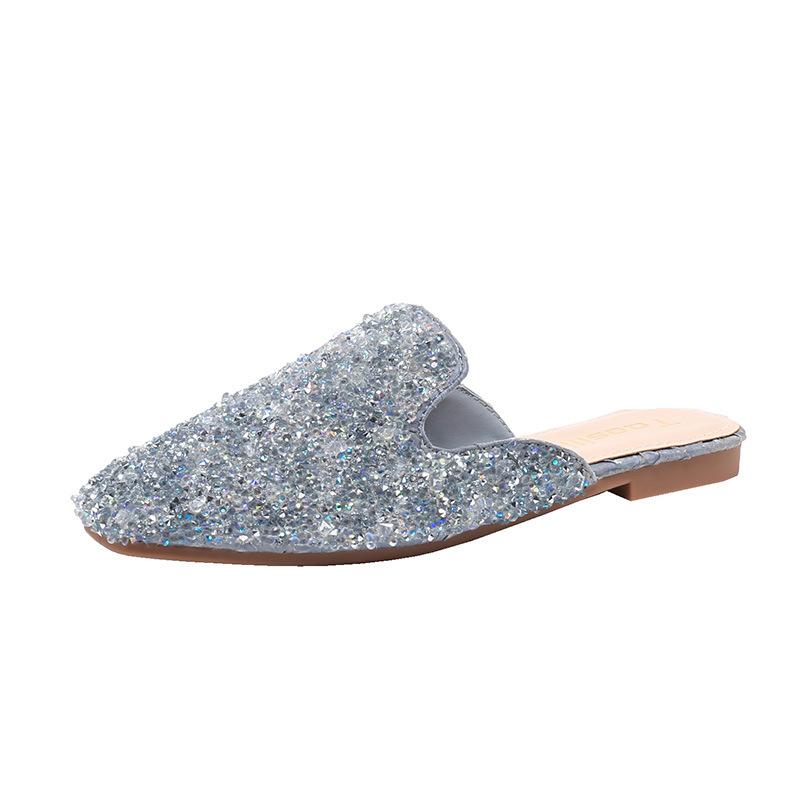 

Туфли-лодочки на плоской подошве, новый темперамент со стразами, туфли-лодочки с полуподдержкой, мягкая подошва, сумка на носок, женские летние носки 43 синий